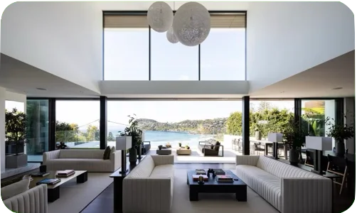 Freshly painted coastal Sydney interior with harbour views — Limitless Painting